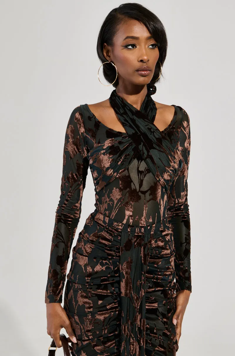 ALWAYS IN THE MOOD BODYSUIT IN BROWN