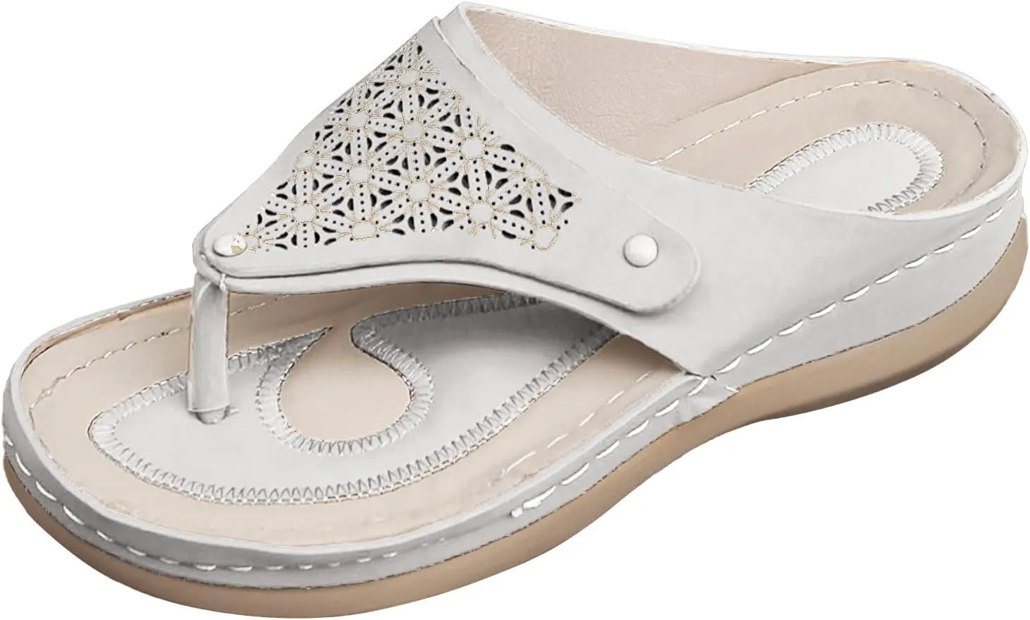 Avylays Orthopedic Sandals for Women, Women Summer Sandals with Arch Support Cushion Flip Flops Comfortable Sandals