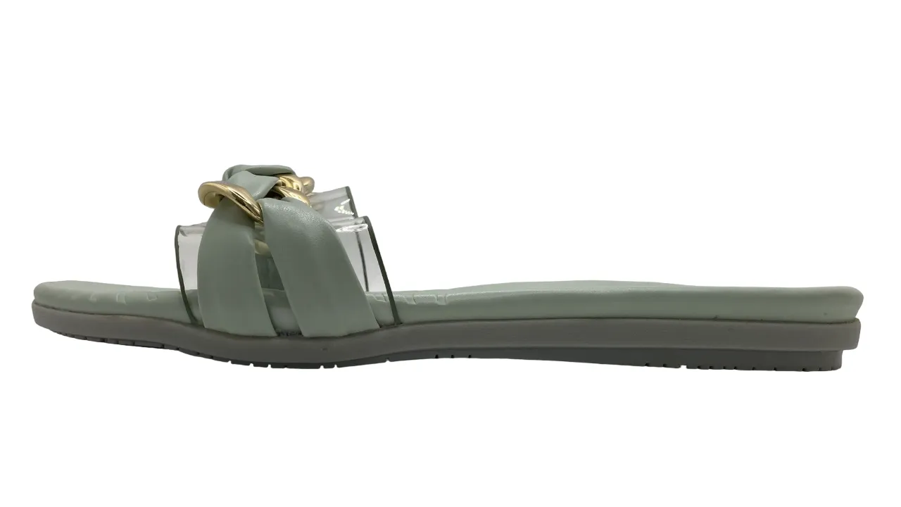 Beagle Women's Gold and Leather Strap Sandals