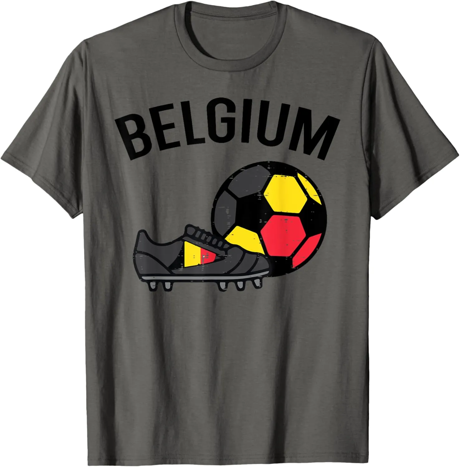 Belgium Flag Soccer Ball Shoes Football Fan Men Women Kids T-Shirt