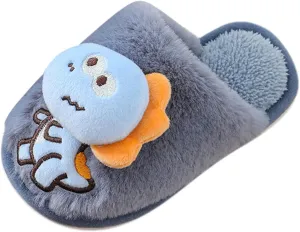 Big Kid Shoe Dinosaur Slippers For Girls Boys Memory Foam Comfy House Slippers Kids Winter Warm Cork Sandals for Girls