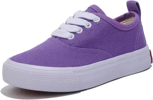 Boys and Girls Low Top Sports Shoes Lace up Canvas Children's Shoes Comfortable and Lightweight Skateboarding Shoes