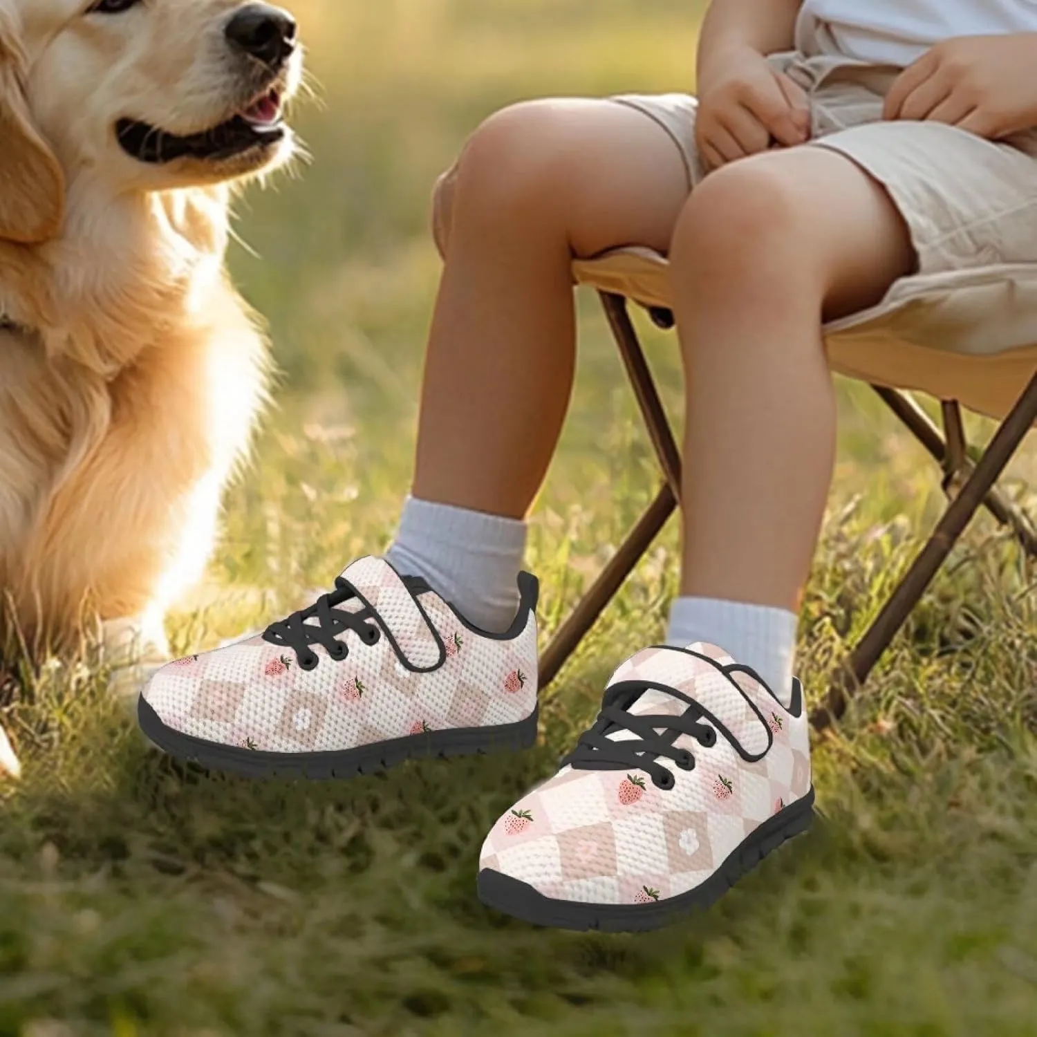 Boys Girls Sneakers,Children's One Strap Sneakers with Non-Slip Sole, Comfortable Cycling Footwear,Size 11 to 15