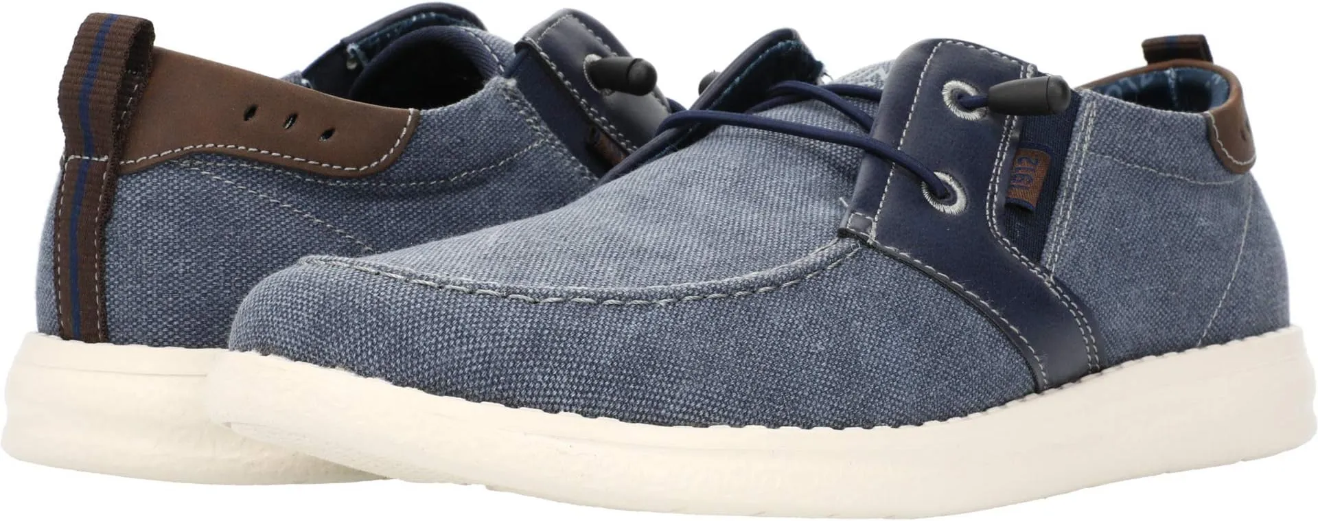 Brewski Moc Toe Slip-on with Elastic Bungee Nunn Bush Loafers, Navy