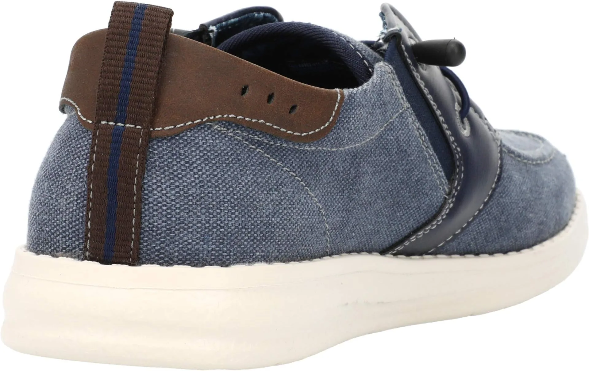 Brewski Moc Toe Slip-on with Elastic Bungee Nunn Bush Loafers, Navy