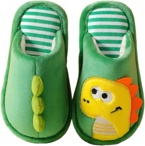 Cartoon Slippers for Girls Boys Cute Soft Plush Anti-Slip House Shoes Kids Slippers with Memory Foam Warm Indoor
