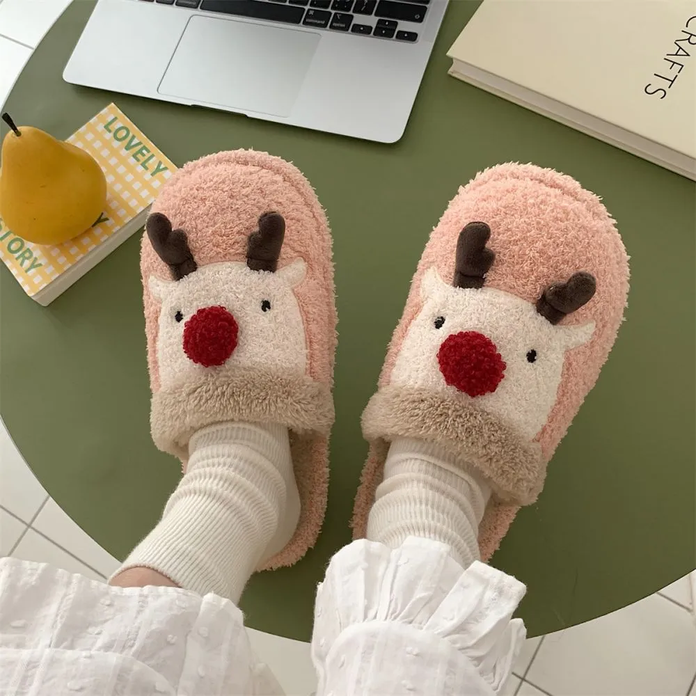 Christmas Slippers Christmas Elk Comfortable Cotton Slippers