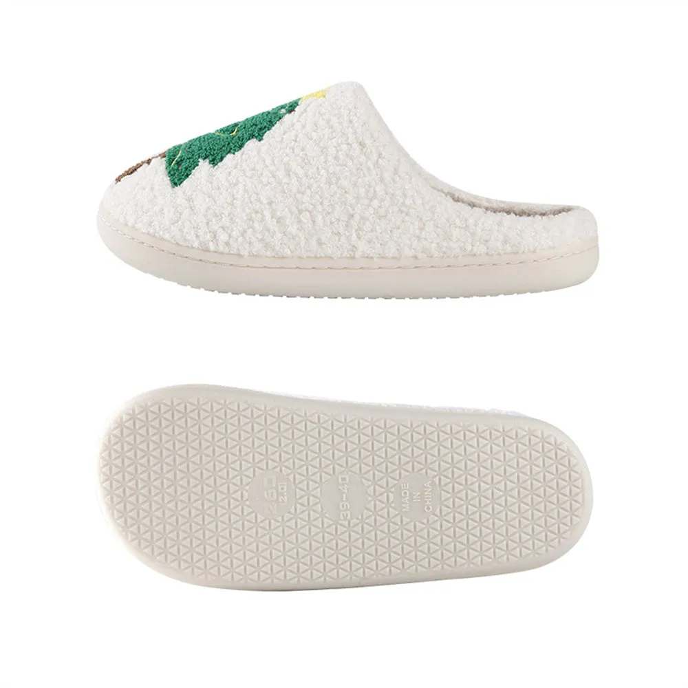 Christmas Slippers Christmas Tree Shoes Home Cotton Slippers