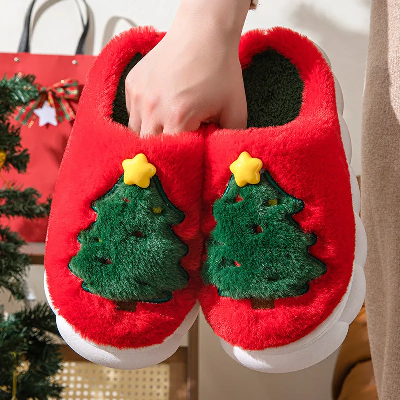 Christmas Tree Women's Home Slippers – Festive, Cozy, and Comfortable