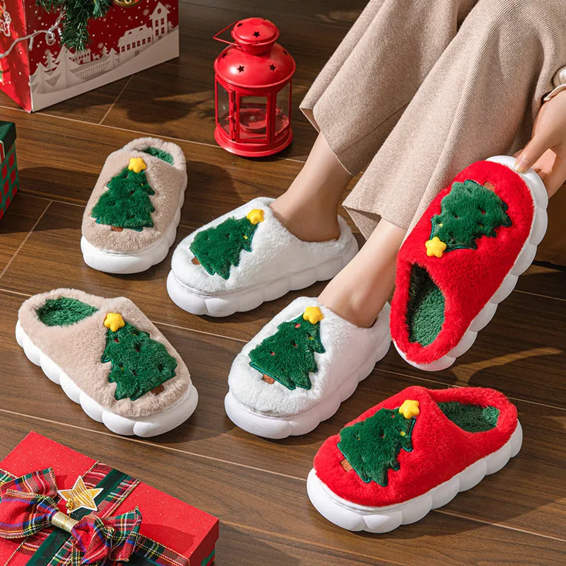 Christmas Tree Women's Home Slippers – Festive, Cozy, and Comfortable