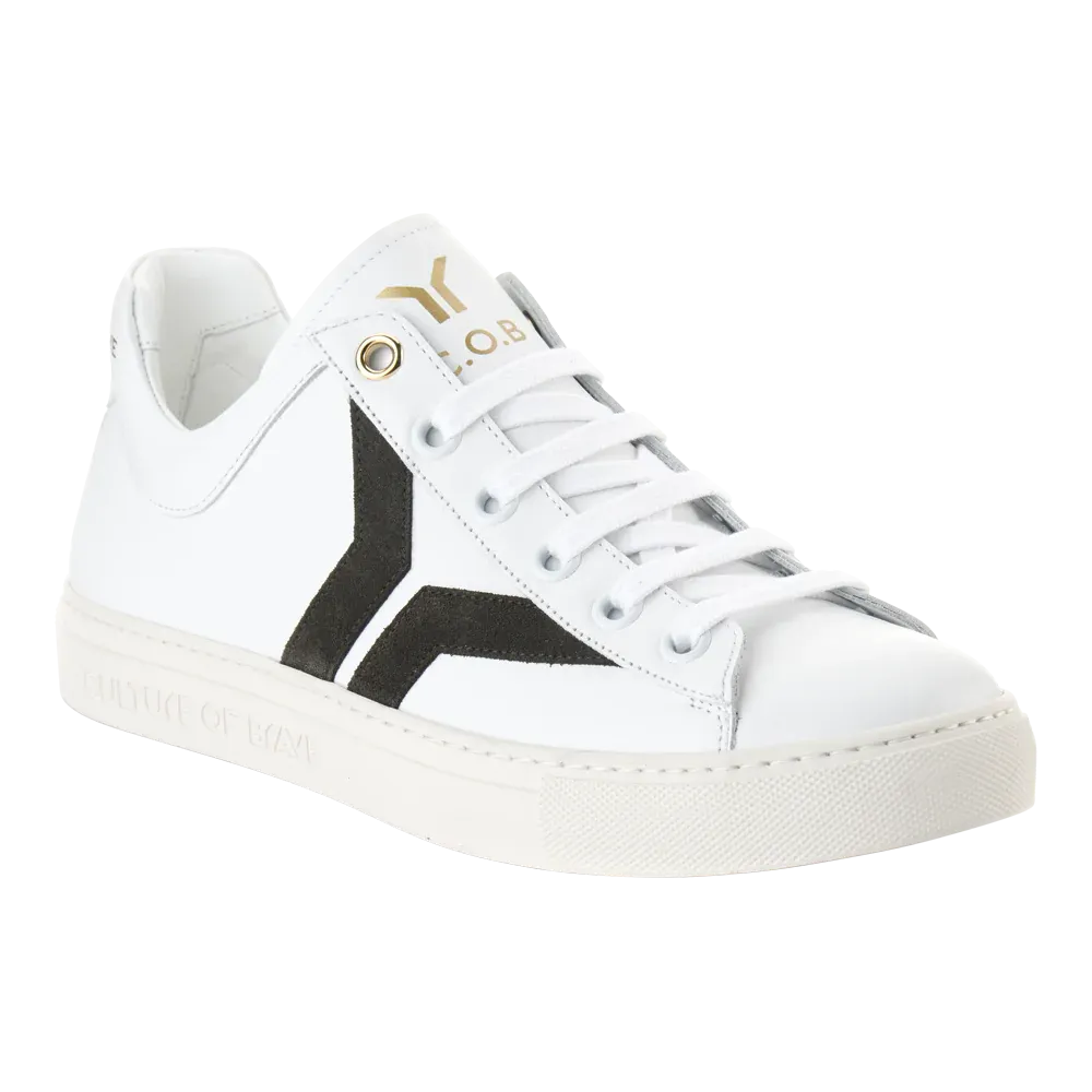 Courage Low Tracker Sneaker | White & Brown