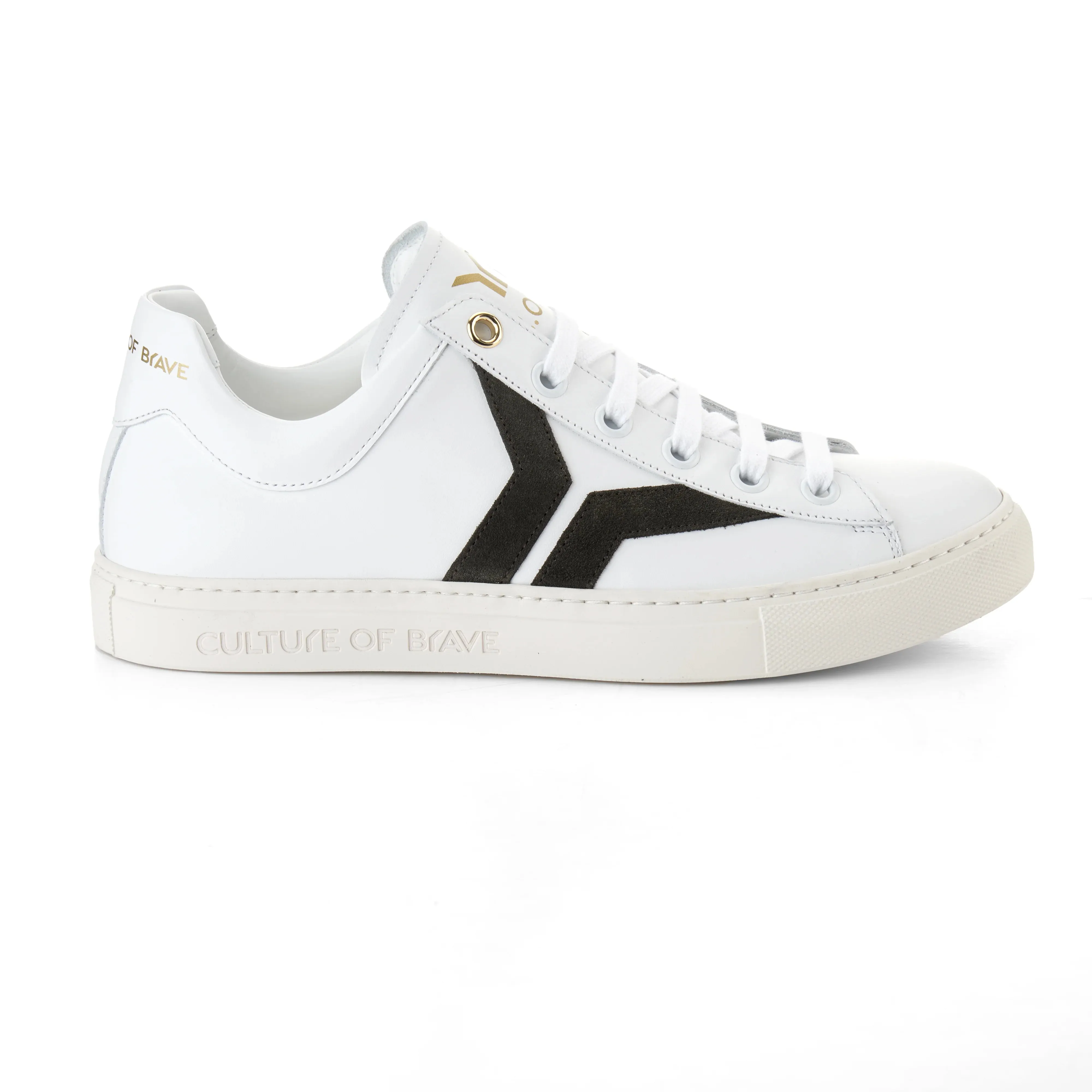 Courage Low Tracker Sneaker | White & Brown