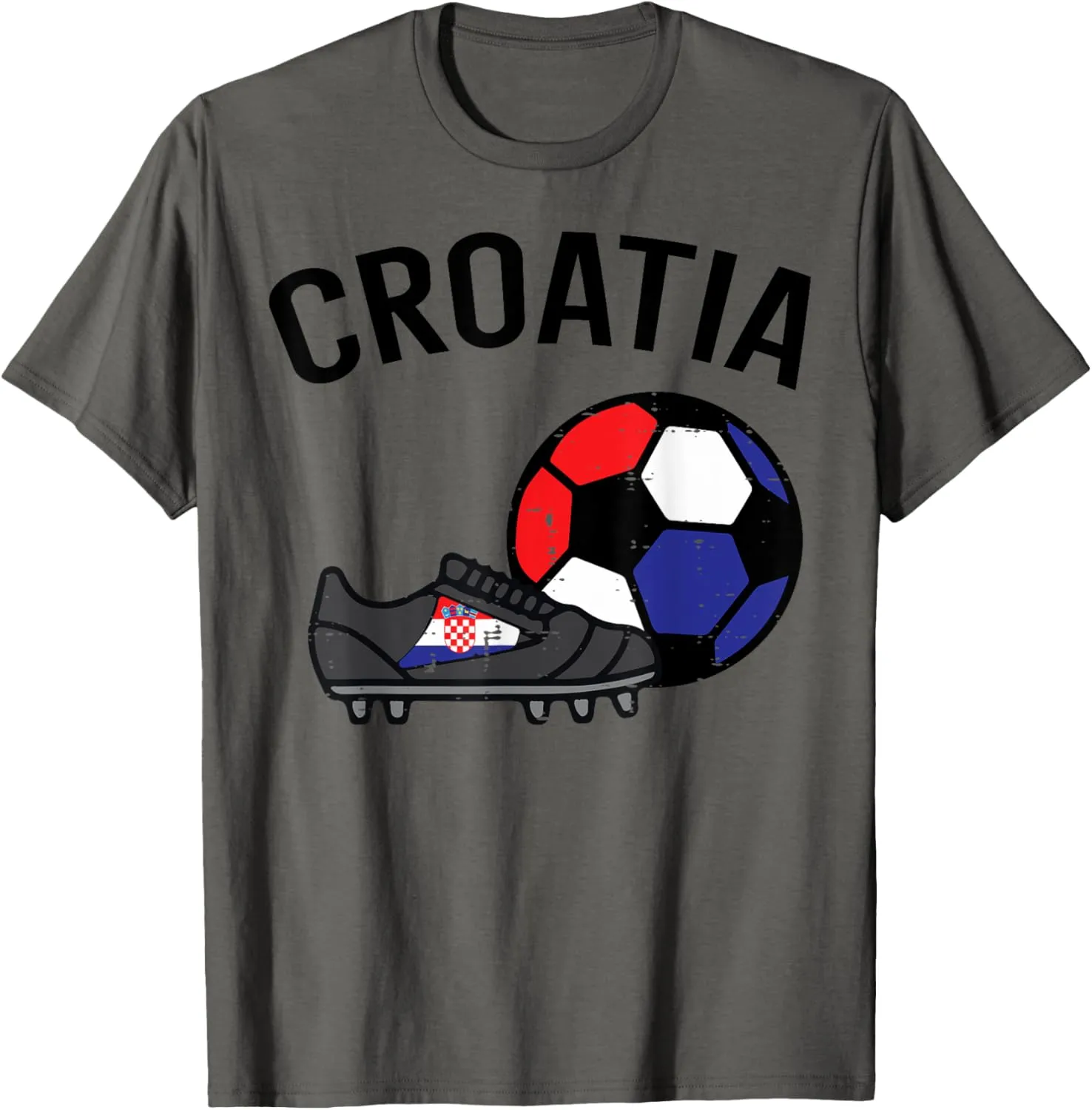 Croatia Flag Soccer Ball Shoes Football Fan Men Women Kids T-Shirt