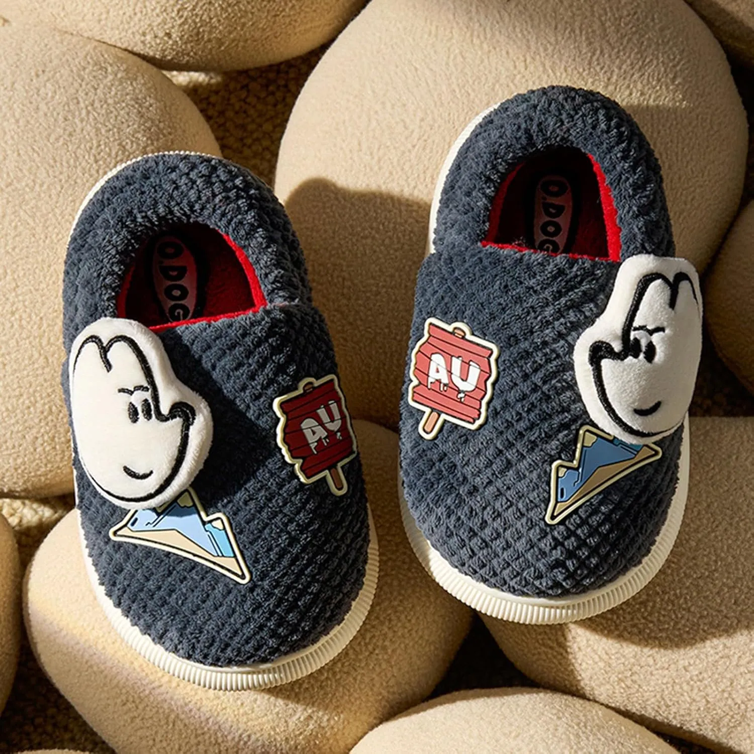 Dinosaur Feet Slippers Boys Cute Slippers With Memory Foam Kids Plush Warm Winter House Shoes Boys Slippers Big Kids 6