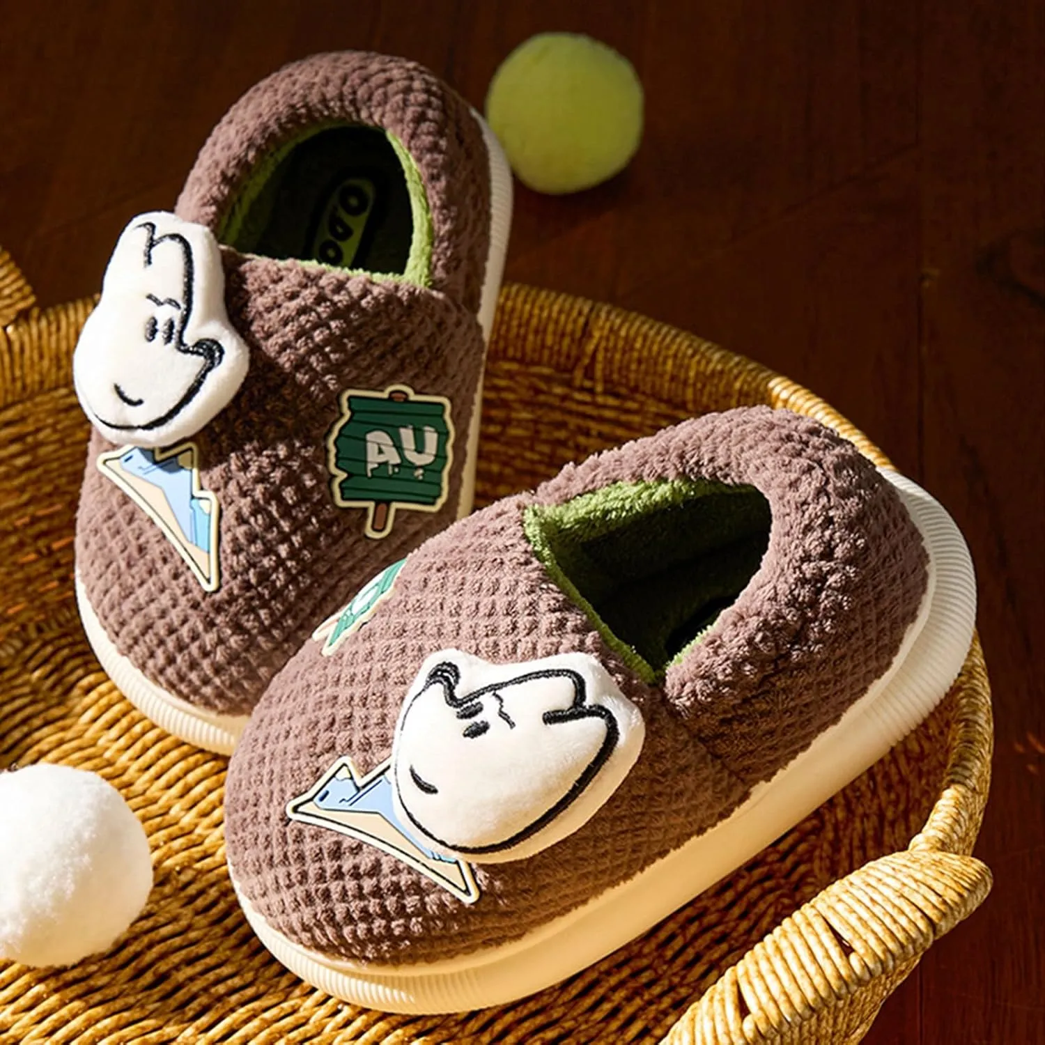 Dinosaur Feet Slippers Boys Cute Slippers With Memory Foam Kids Plush Warm Winter House Shoes Boys Slippers Big Kids 6