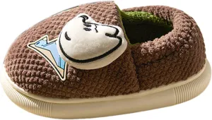 Dinosaur Feet Slippers Boys Cute Slippers With Memory Foam Kids Plush Warm Winter House Shoes Boys Slippers Big Kids 6
