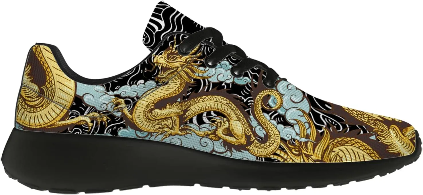 Dragon Running Shoes for Women Men Tennis Walking Lightweight Sneaker Birthday Gifts for Mom Dad