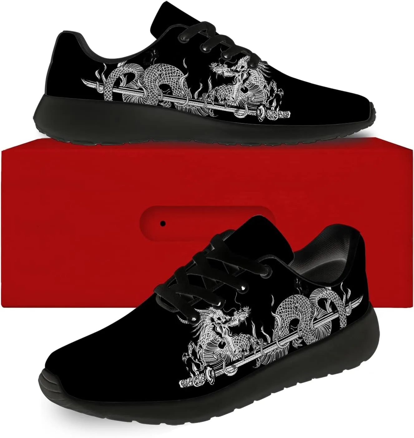 Dragon Running Shoes for Women Men Tennis Walking Lightweight Sneaker Birthday Gifts for Mom Dad