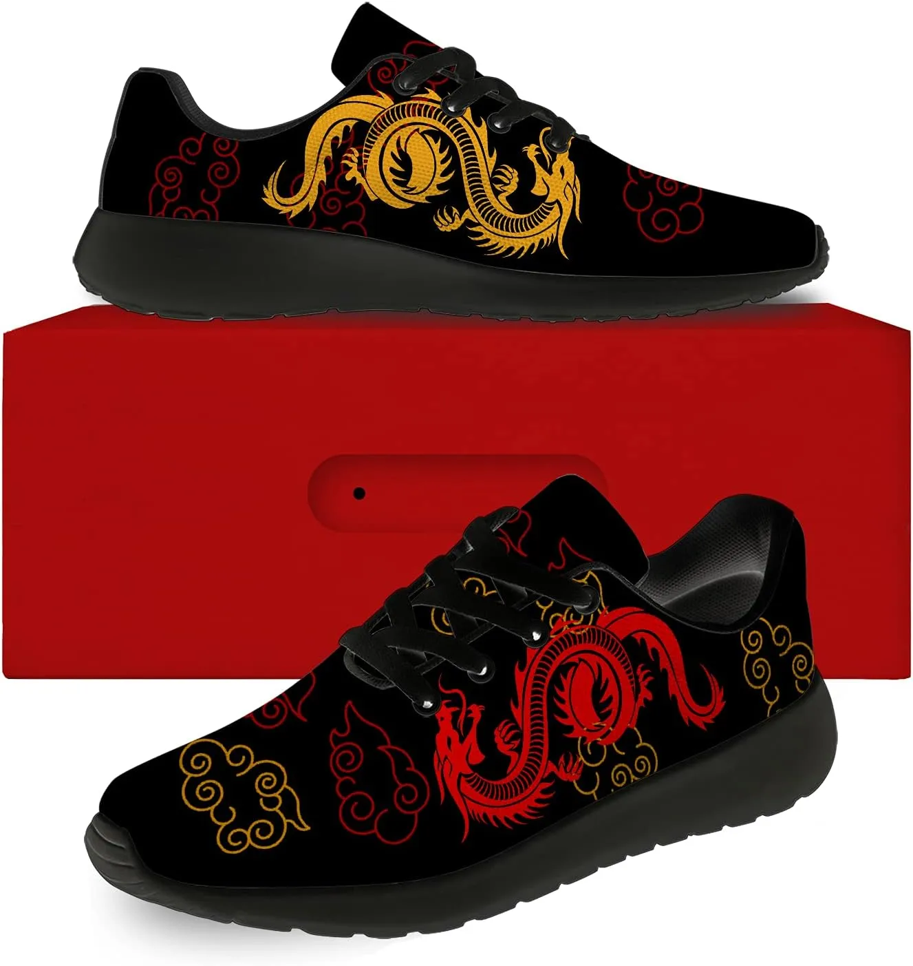 Dragon Running Shoes for Women Men Tennis Walking Lightweight Sneaker Birthday Gifts for Mom Dad