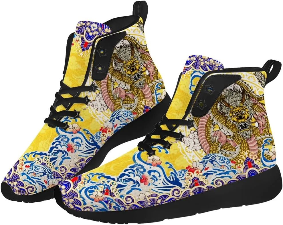 Dragon Shoes for Men High Top Sneakers Running Waking Tennis Shoes Gifts for Dad Boyfriend