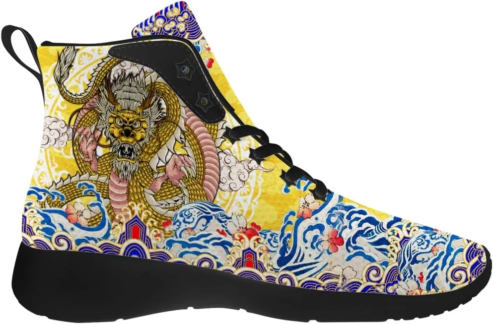 Dragon Shoes for Men High Top Sneakers Running Waking Tennis Shoes Gifts for Dad Boyfriend