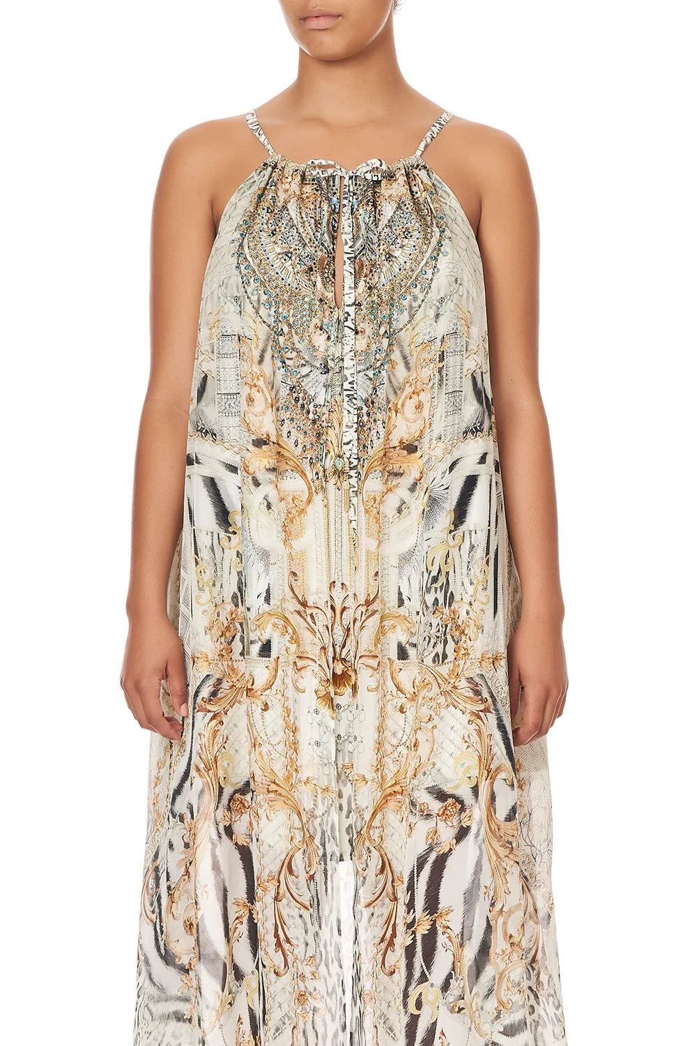 DRAWSTRING OVERLAY DRESS GATES OF GLORY