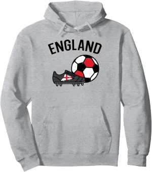 England Flag Soccer Ball Shoes Football Fan Men Women Kids Pullover Hoodie