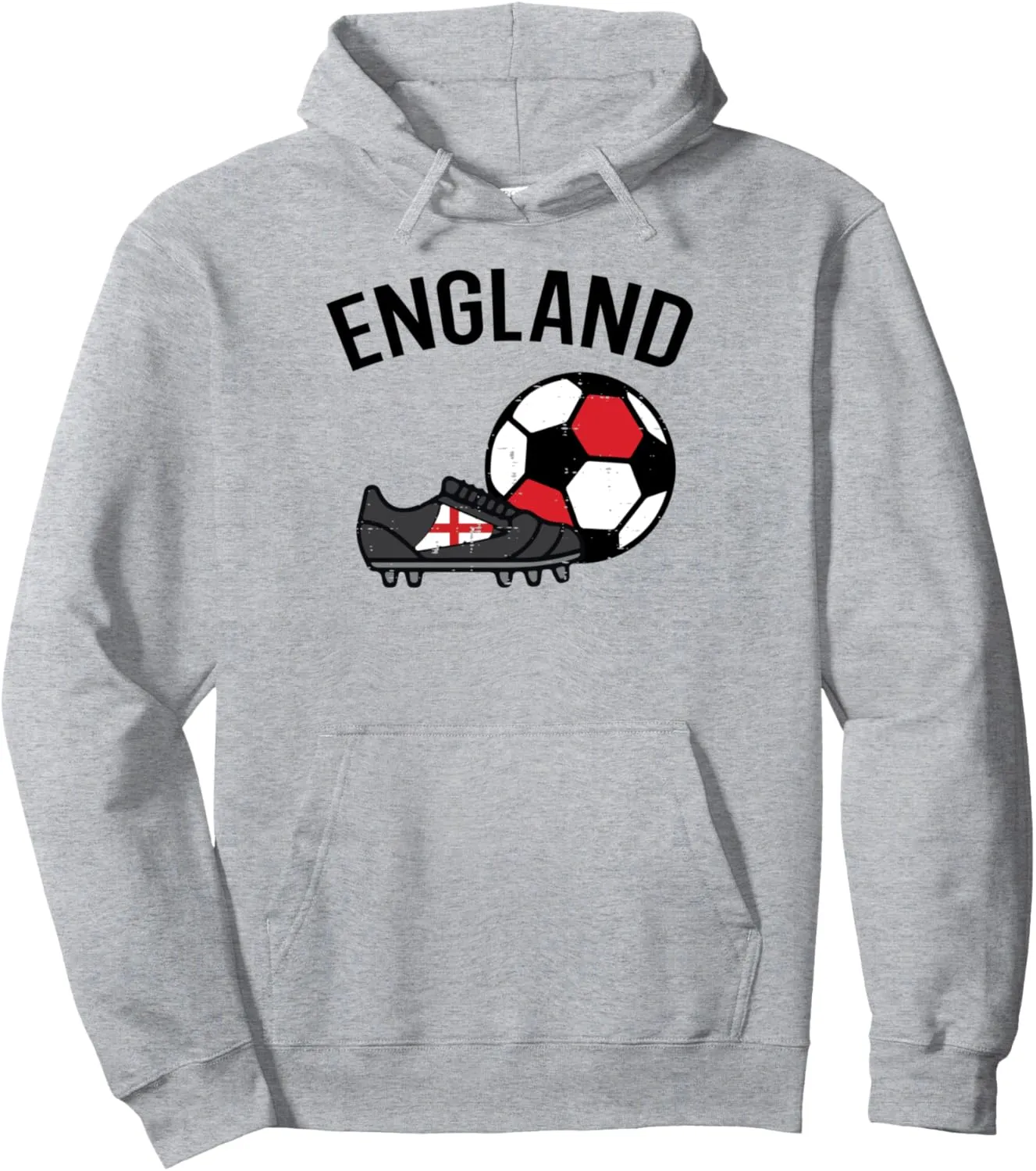 England Flag Soccer Ball Shoes Football Fan Men Women Kids Pullover Hoodie