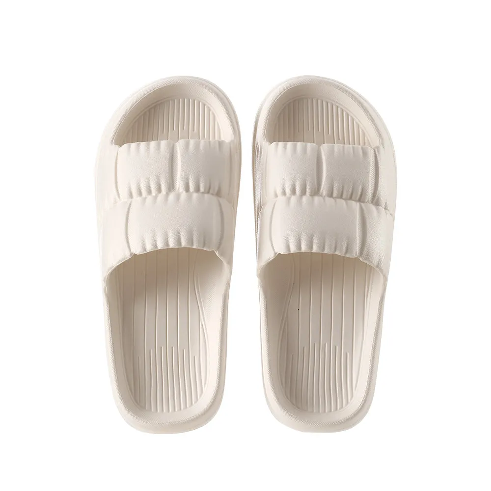 Fasola Lightweight Bathroom Slippers, White, Size 37/38, One Pair
