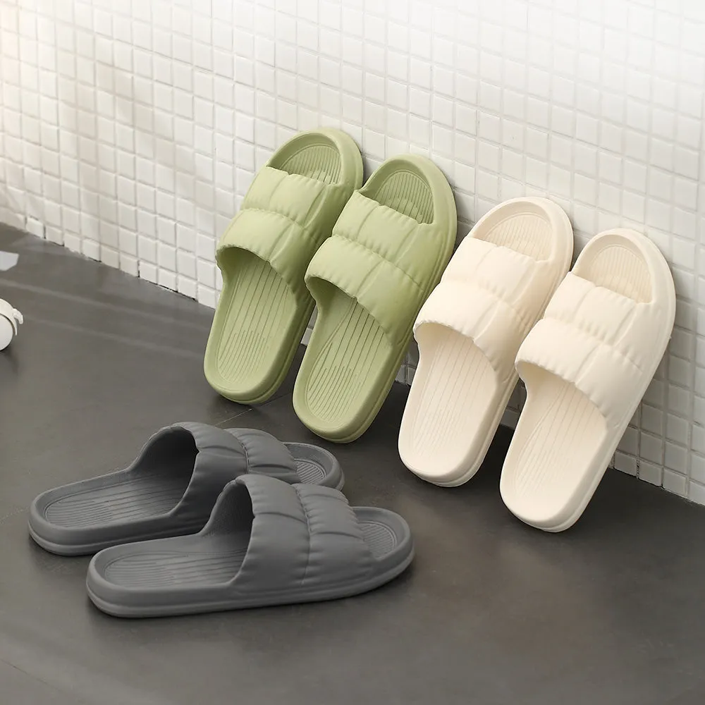 Fasola Lightweight Bathroom Slippers, White, Size 37/38, One Pair