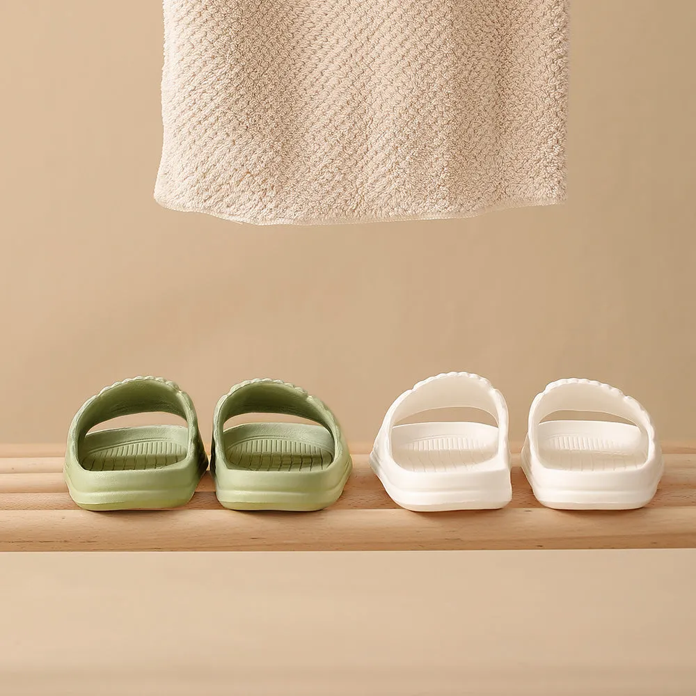 Fasola Lightweight Bathroom Slippers, White, Size 37/38, One Pair