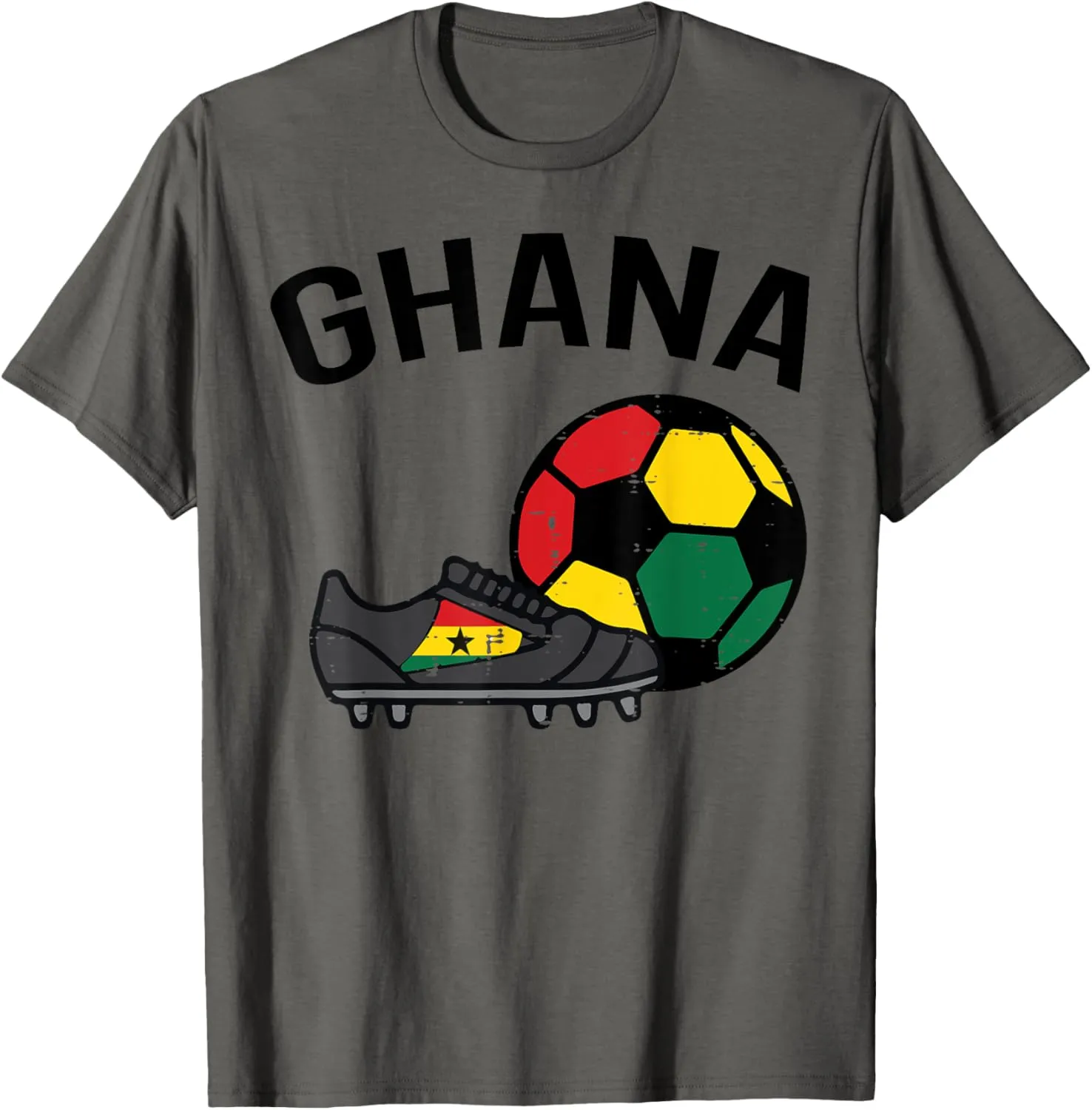 Ghana Flag Soccer Ball Shoes Football Fan Men Women Kids T-Shirt