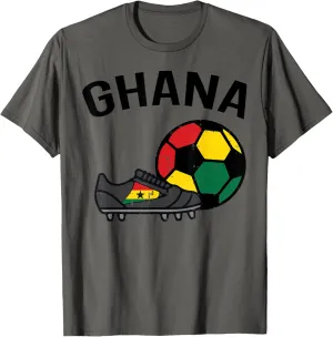 Ghana Flag Soccer Ball Shoes Football Fan Men Women Kids T-Shirt