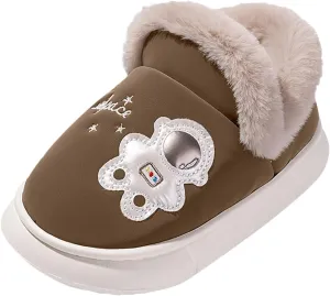 Girls Boys Slippers Warm House Slippers for Toddler Lined Winter Indoor Shoes Toddler Daycare Slippers Boys