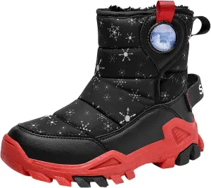 Girls Boys Snow Boots Outdoor Warm Comfortable Non Slip Mid Calf Padded Small Big Kids Winter Girls Rain Boots Size 1