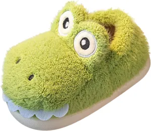 Girls Slipper Slides Girls Boys Home Slippers Warm Heel House Slippers For Toddler Lined Winter Girls Sandals High Heels