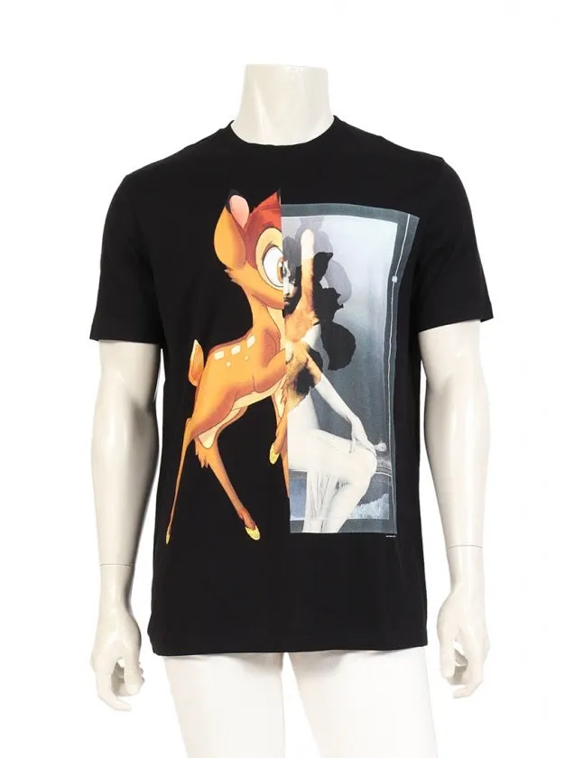 Givenchy Bambi Printed T-Shirt Black Oversized Fit