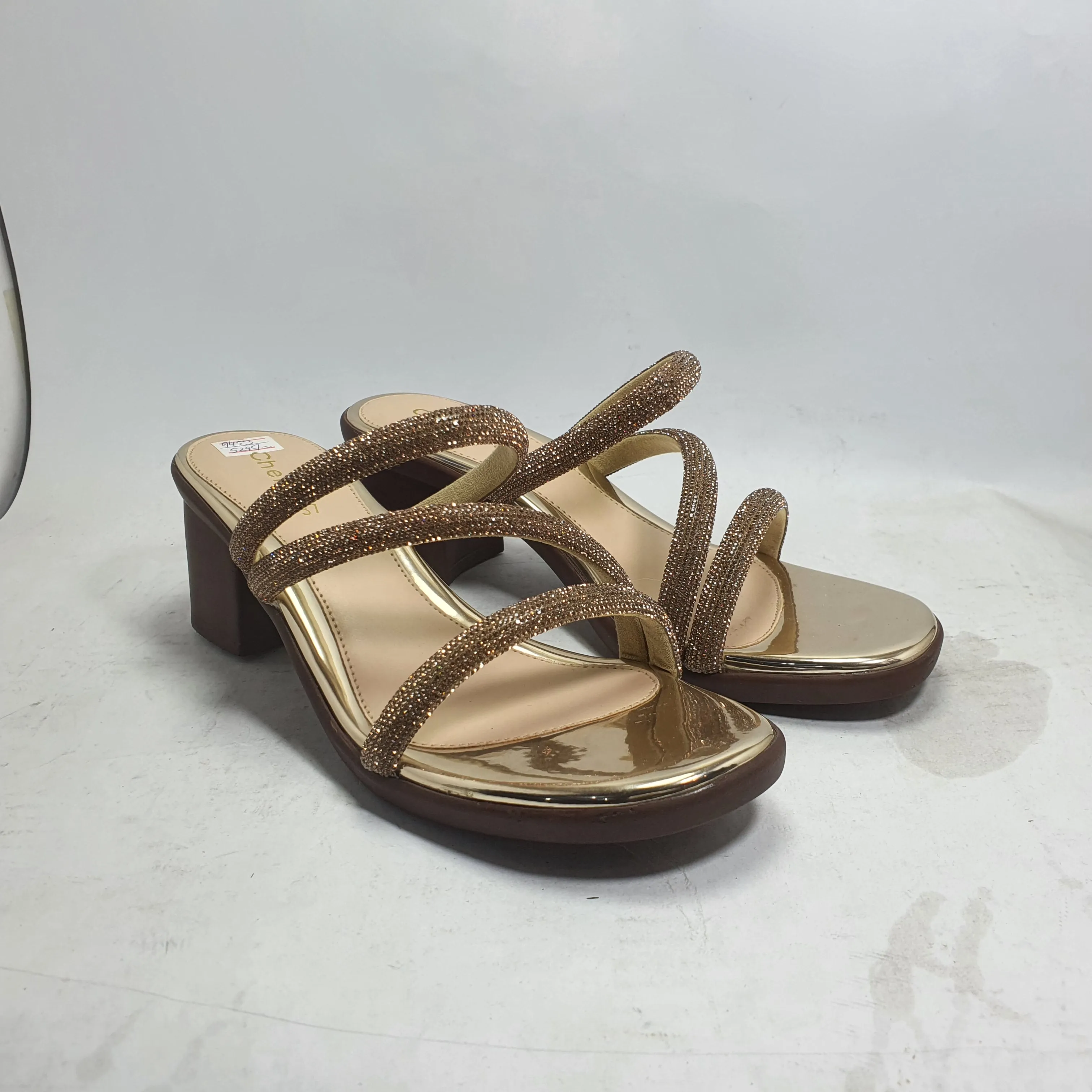 Golden | Fancy Heel Slipper for women