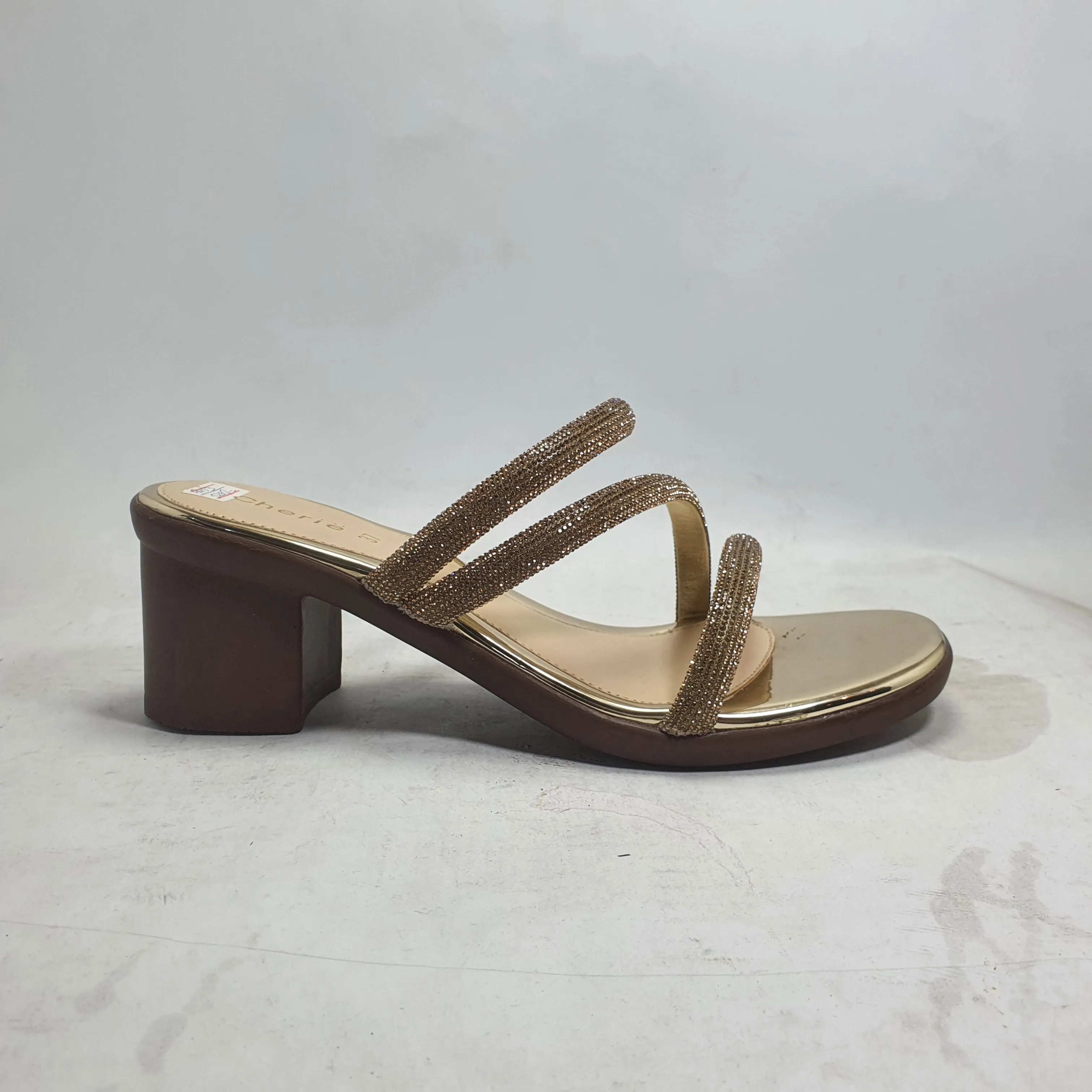 Golden | Fancy Heel Slipper for women
