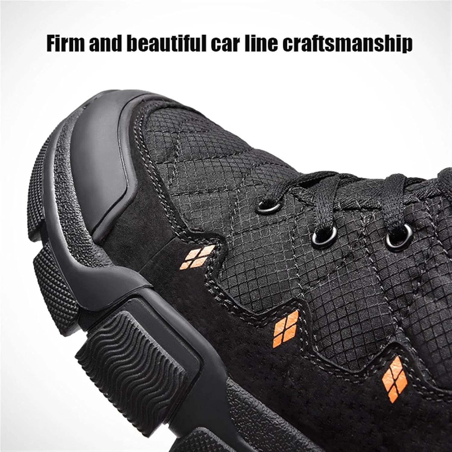 High Rise Hiking Boots, High- top Snow Boots, Mens Winter Warm Water Repellent Lace Up Walking Footwear, for Camping,Trekking, Hiking in Cold Weather (Color : Black, Size : 41 EUR)