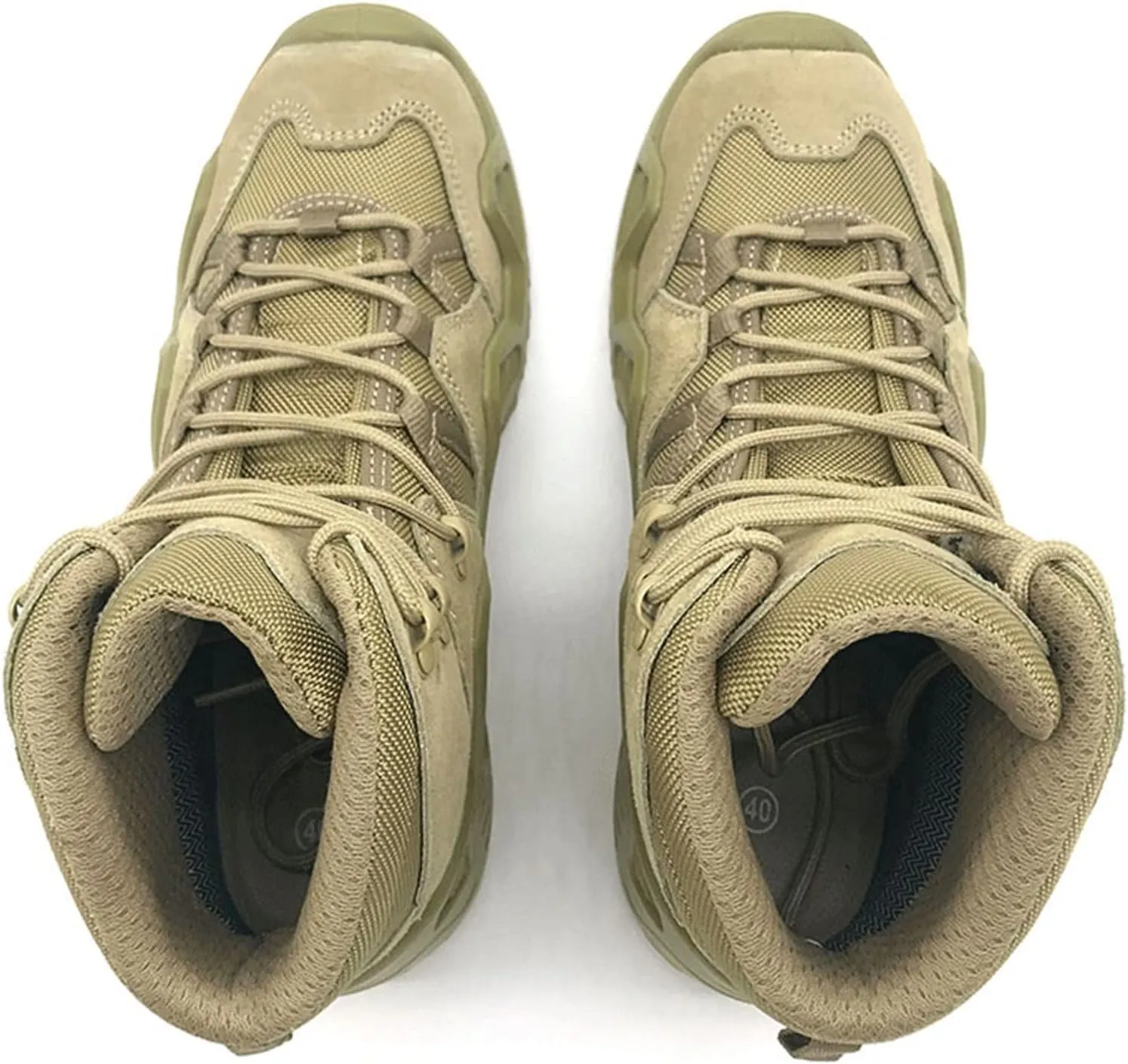 High Rise Hiking Boots, Mens Tactical Hiking Boots, Outdoor Army Combat Patrol Lace- up Footwear,Non- Slip Breathable and Durable Safety Ankle Shose, for Trekking,Hunting,Working,Walking,Camping,Fish