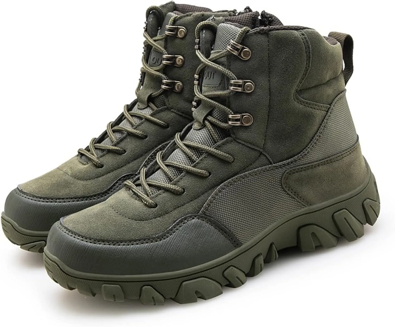 High Rise Hiking Boots, Outdoor Tactical Military Boots, Combat Lace Up All Terrain Shoes,High- top Camo Breathable Trekking Desert Footwear, for Hiking,Hunting,Working,Walking