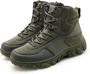 High Rise Hiking Boots, Outdoor Tactical Military Boots, Combat Lace Up All Terrain Shoes,High- top Camo Breathable Trekking Desert Footwear, for Hiking,Hunting,Working,Walking