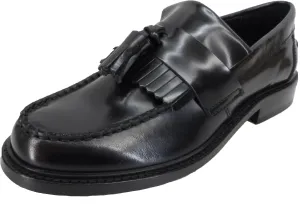 Ikon Original Selecta Ladies Leather Tassel Loafers in Black