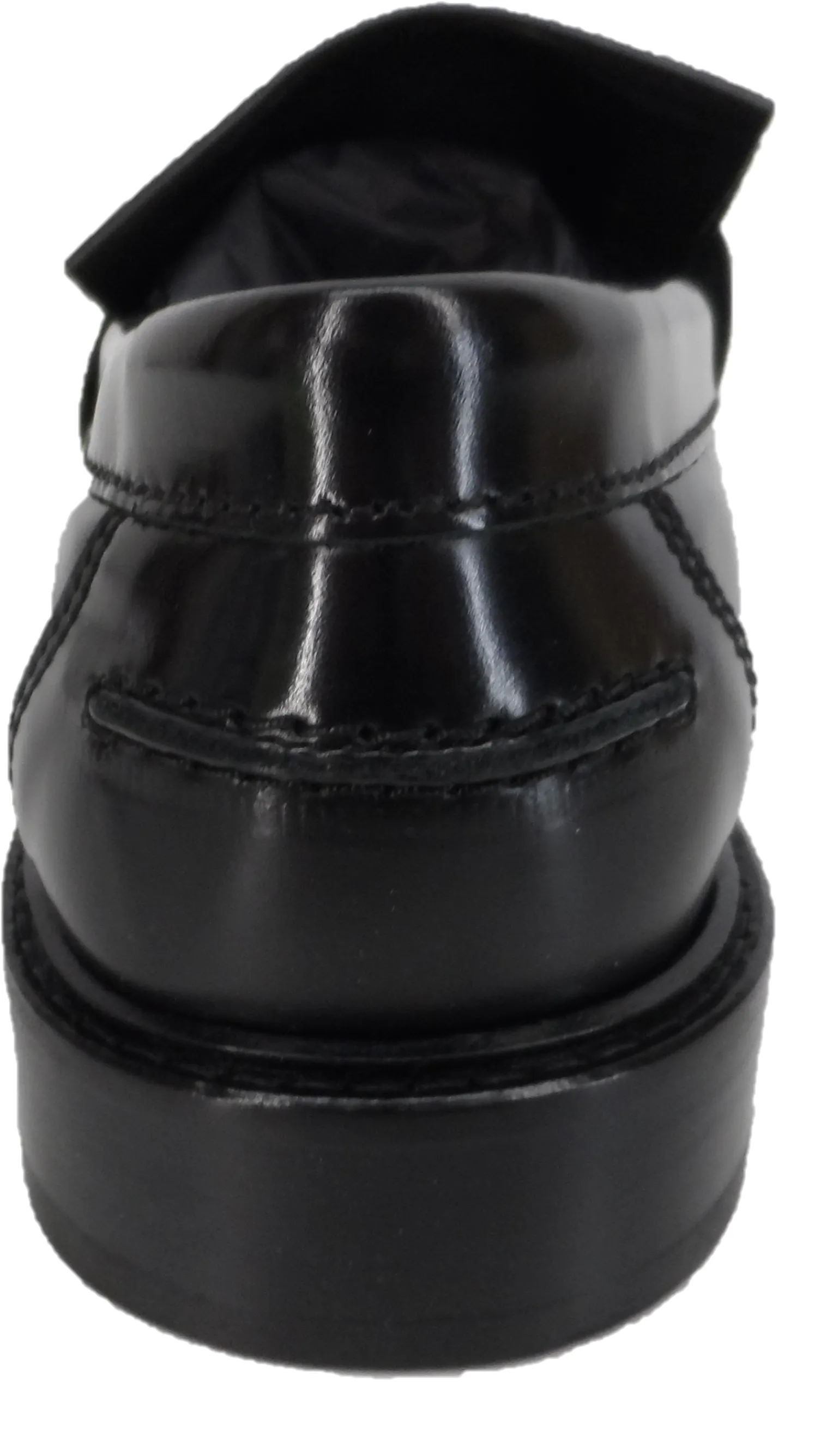 Ikon Original Selecta Ladies Leather Tassel Loafers in Black