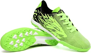 Indoor/Outdoor Soccer Cleats Mens,Non-Slip Wear Resistant/High Gripping Power Youth Football Cleats,Breathable Comfortable Soccer Shoes for Boys (Color : Green, Size : 3.0)
