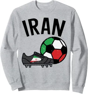 Iran Flag Soccer Ball Shoes Football Fan Men Women Kids Sweatshirt