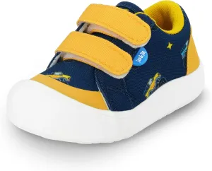 JAN & JUL Boys' Hook and Loop Canvas Shoes, Easy On Sneakers with Wide Toe Box (Big Trucks, Size 8 Toddler)