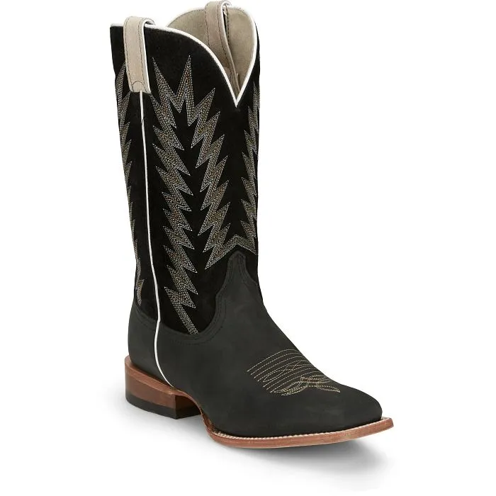 JUSTIN MENS HOMBRE BLACK WESTERN BOOTS STYLE JP2506
