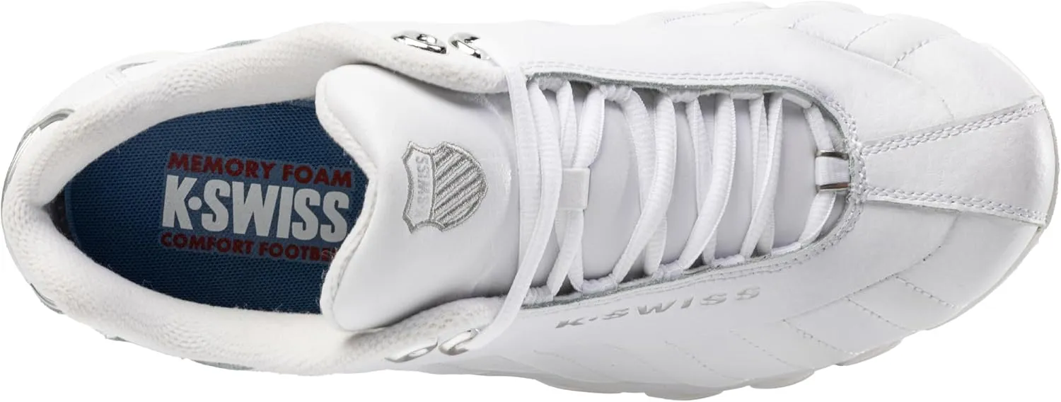 K-Swiss Men's ST329 CMF Sneaker, Wide Tennis Dad Walking Shoes Leather Upper